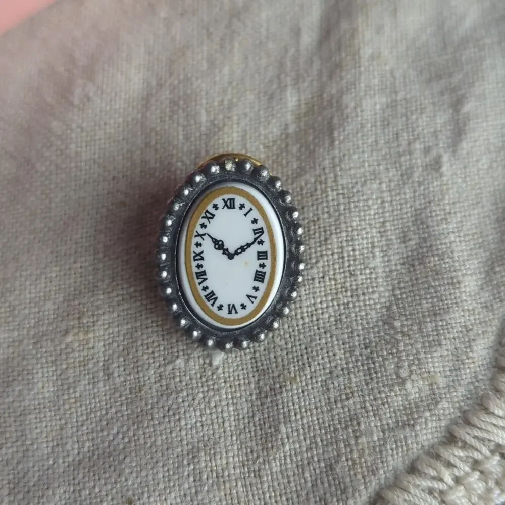 90s Y2K Clock & Watch Brooch Set Whimsigoth Fairycore Costume Jewelry